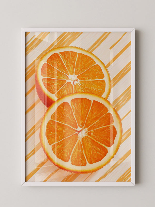 Orangen Scheiben grafisch