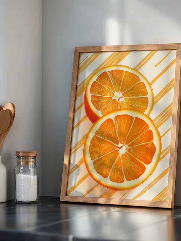 Orangen Scheiben grafisch