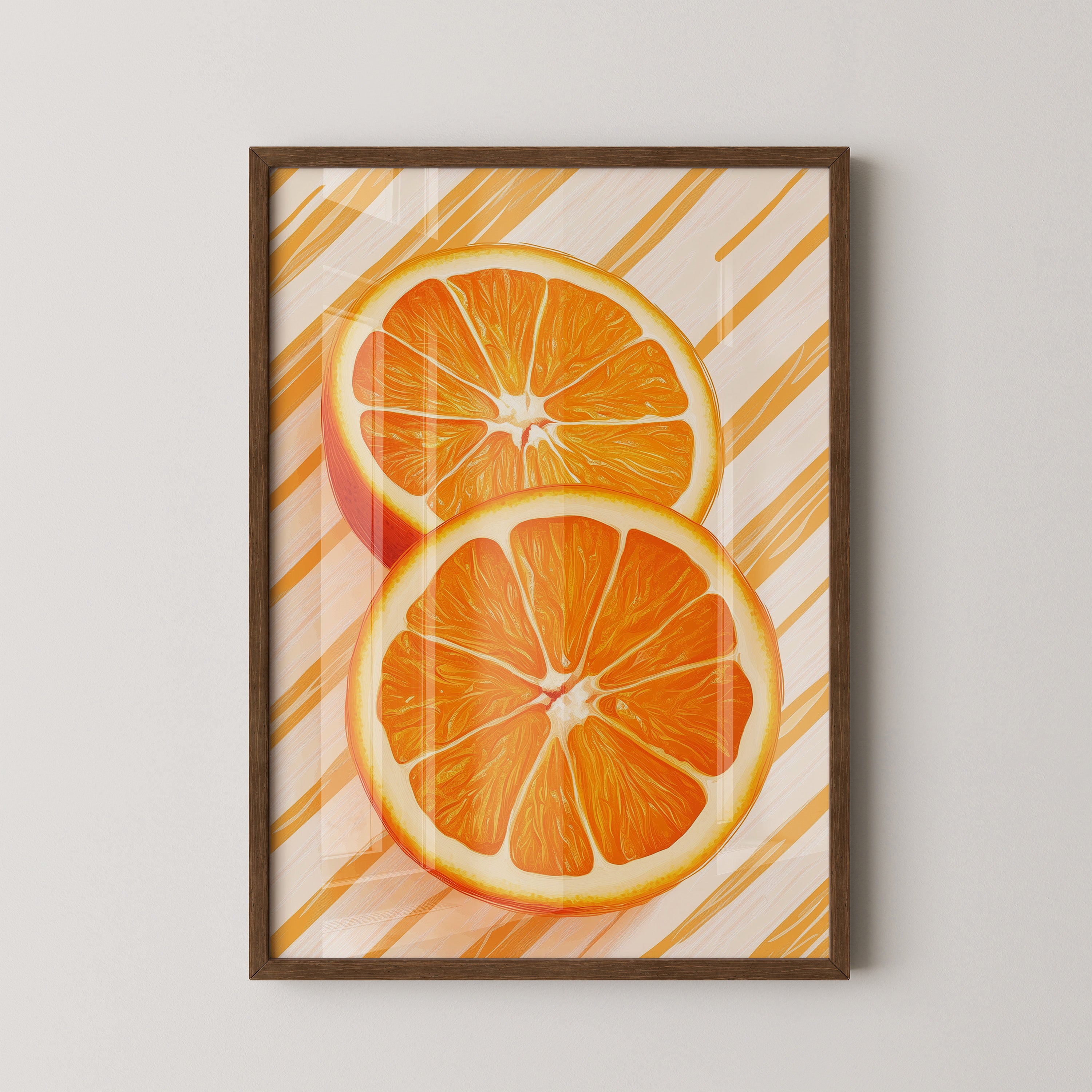 Orangen Scheiben grafisch