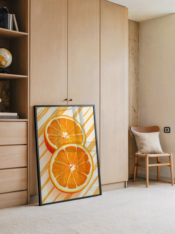 Orangen Scheiben grafisch