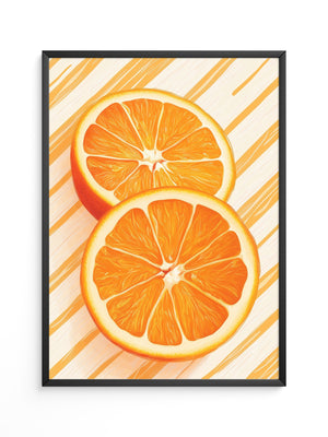 Orangen Scheiben grafisch