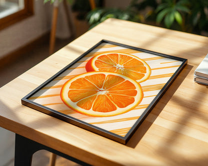 Orangen Scheiben grafisch