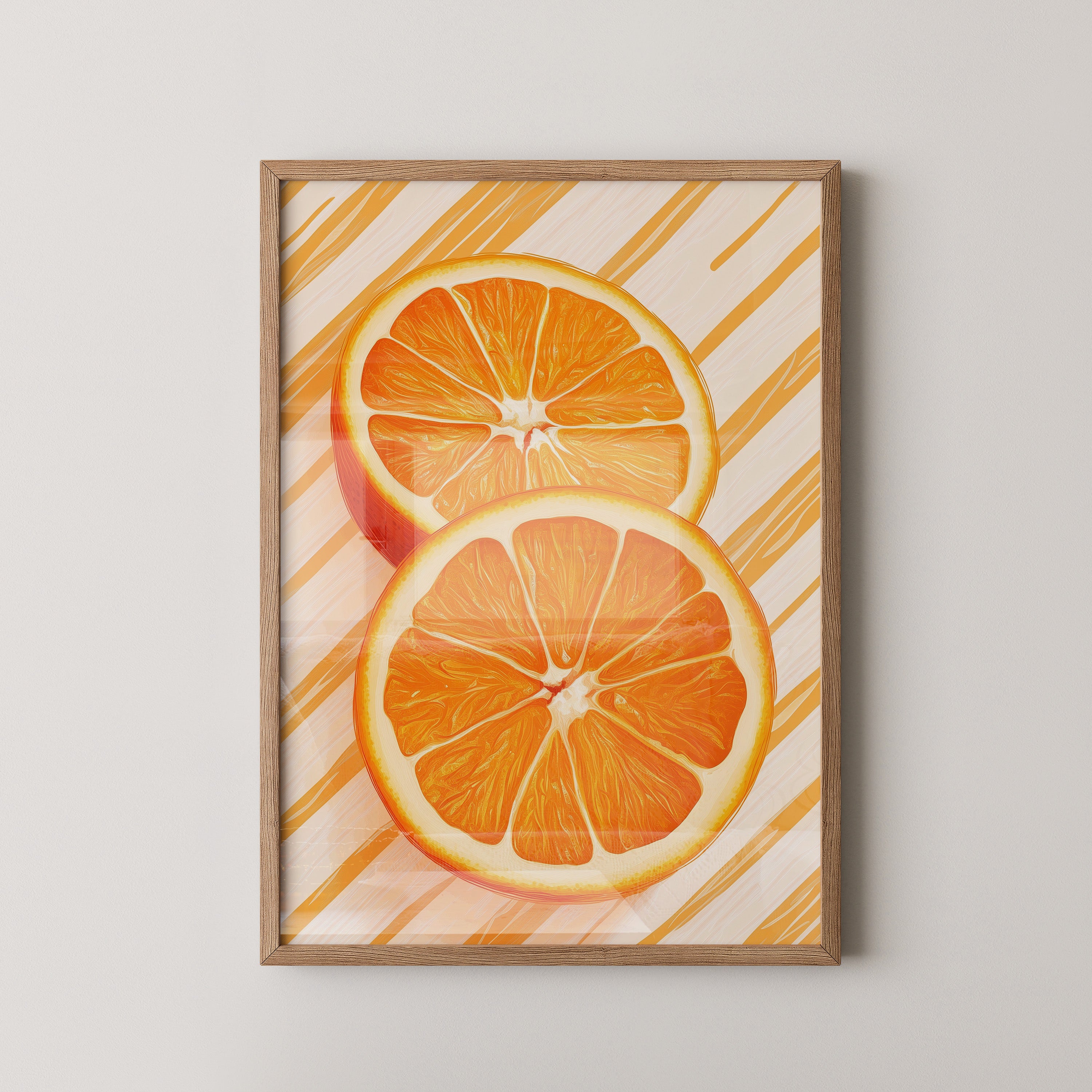 Orangen Scheiben grafisch