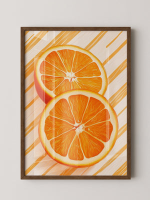 Orangen Scheiben grafisch