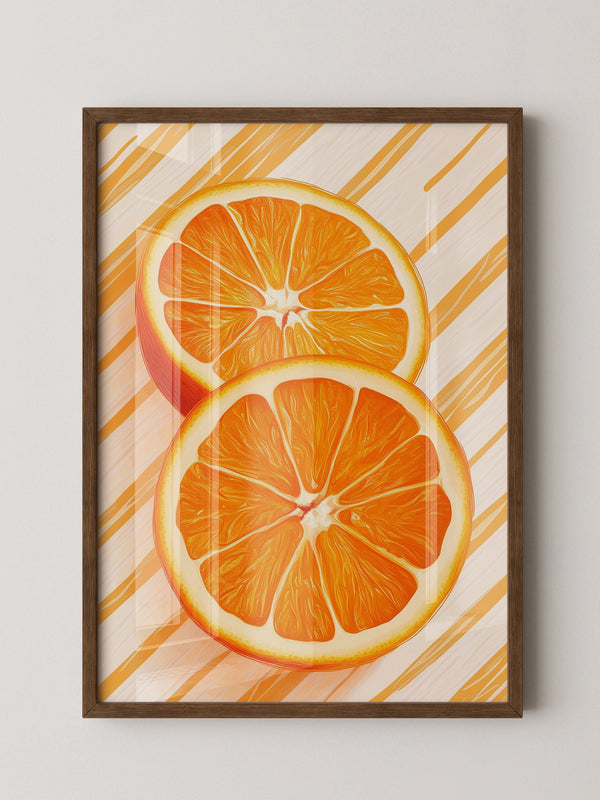 Orangen Scheiben grafisch