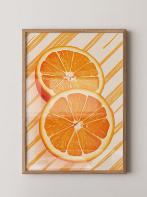 Orangen Scheiben grafisch