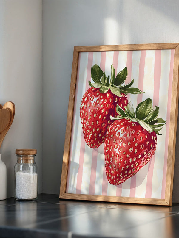 Erdbeeren gestreift Vintage