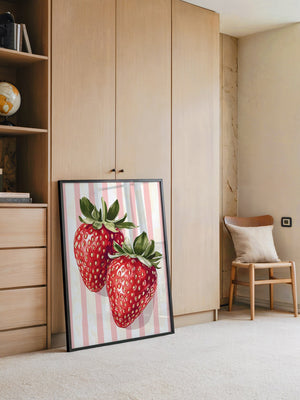 Erdbeeren gestreift Vintage