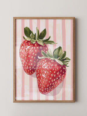 Erdbeeren gestreift Vintage