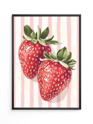 Erdbeeren gestreift Vintage