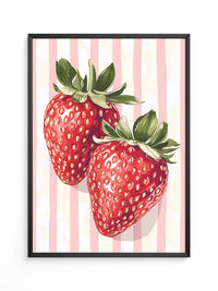 Erdbeeren gestreift Vintage