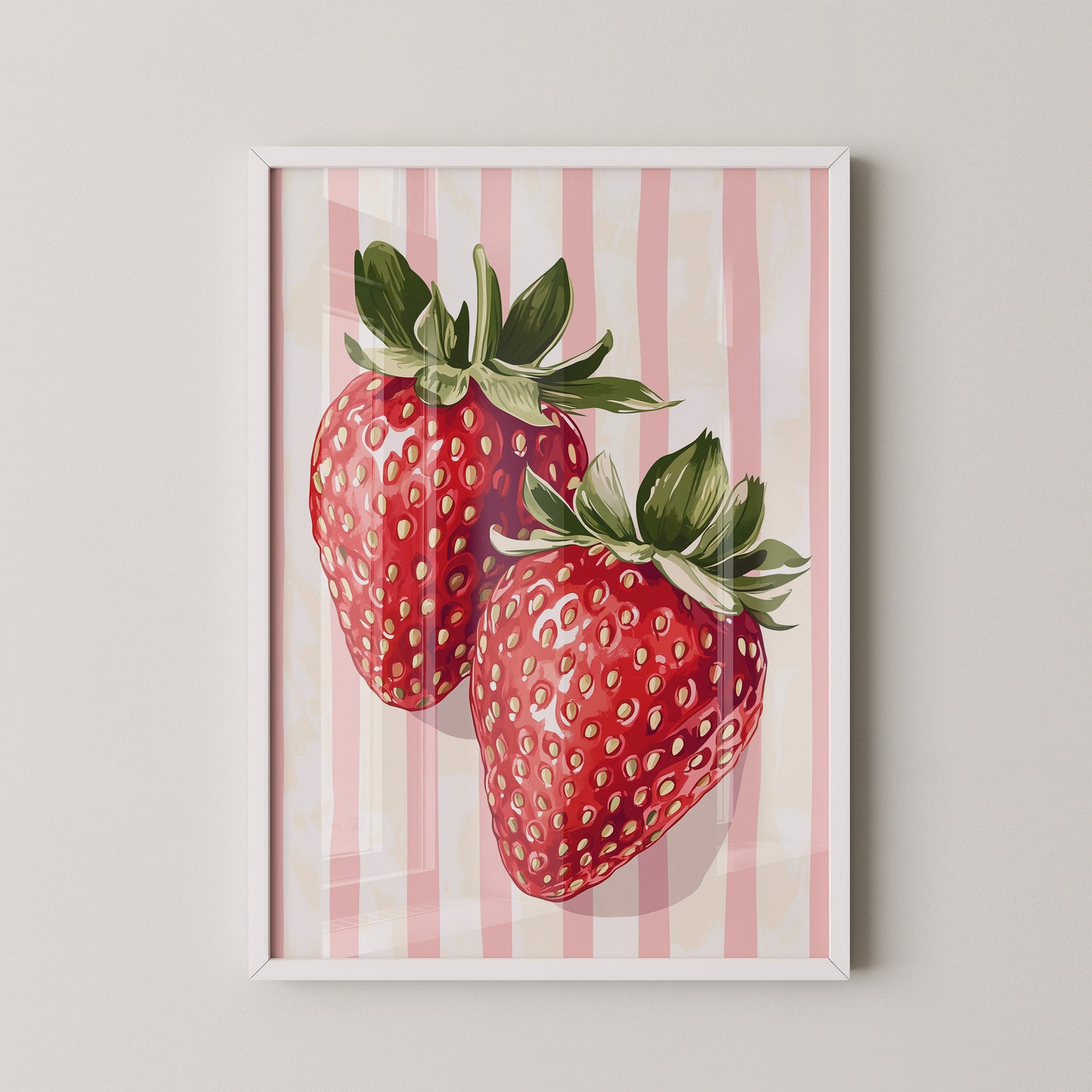 Erdbeeren gestreift Vintage