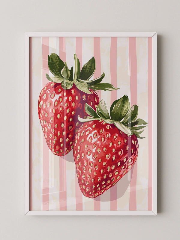 Erdbeeren gestreift Vintage