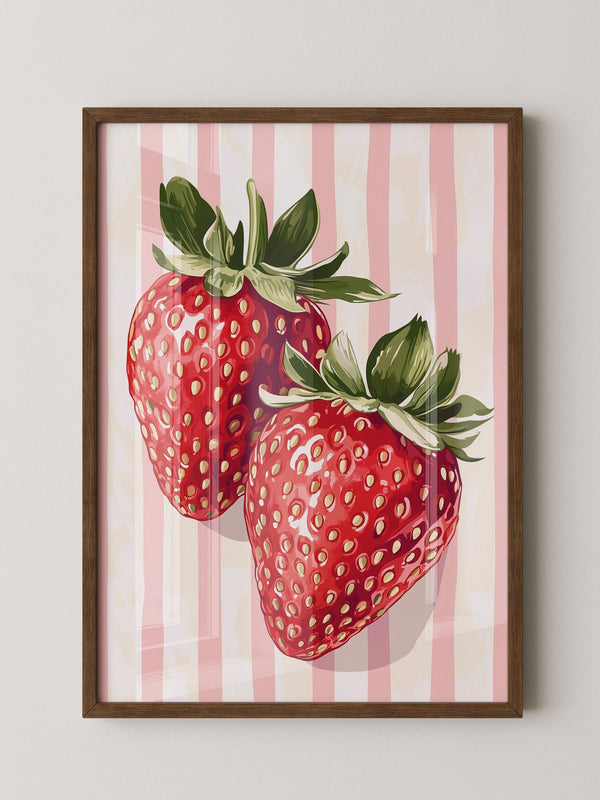 Erdbeeren gestreift Vintage