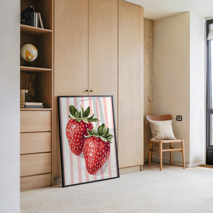 Erdbeeren gestreift Vintage