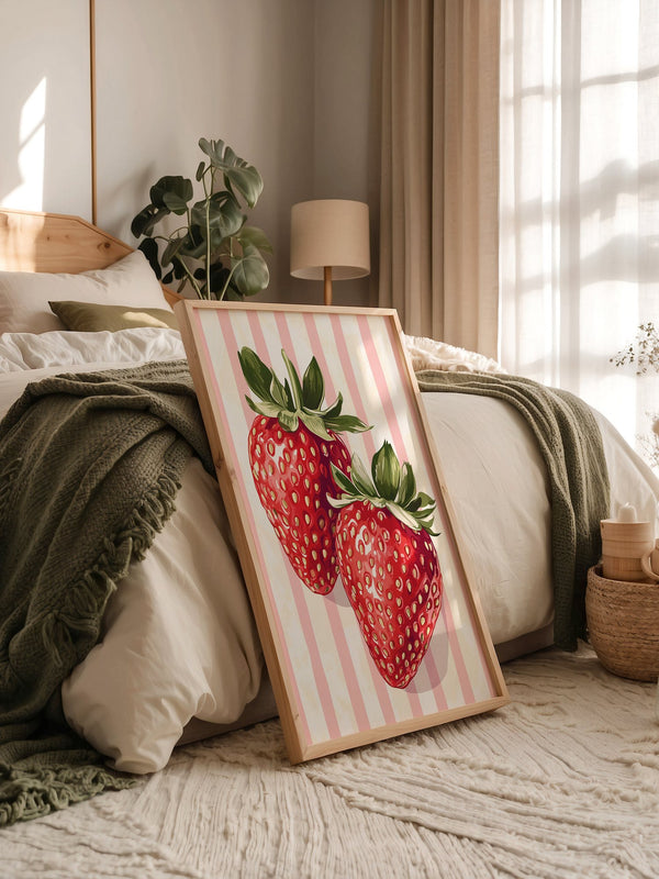 Erdbeeren gestreift Vintage