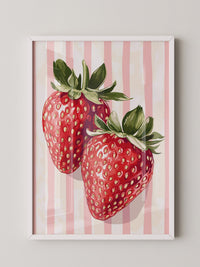 Erdbeeren gestreift Vintage