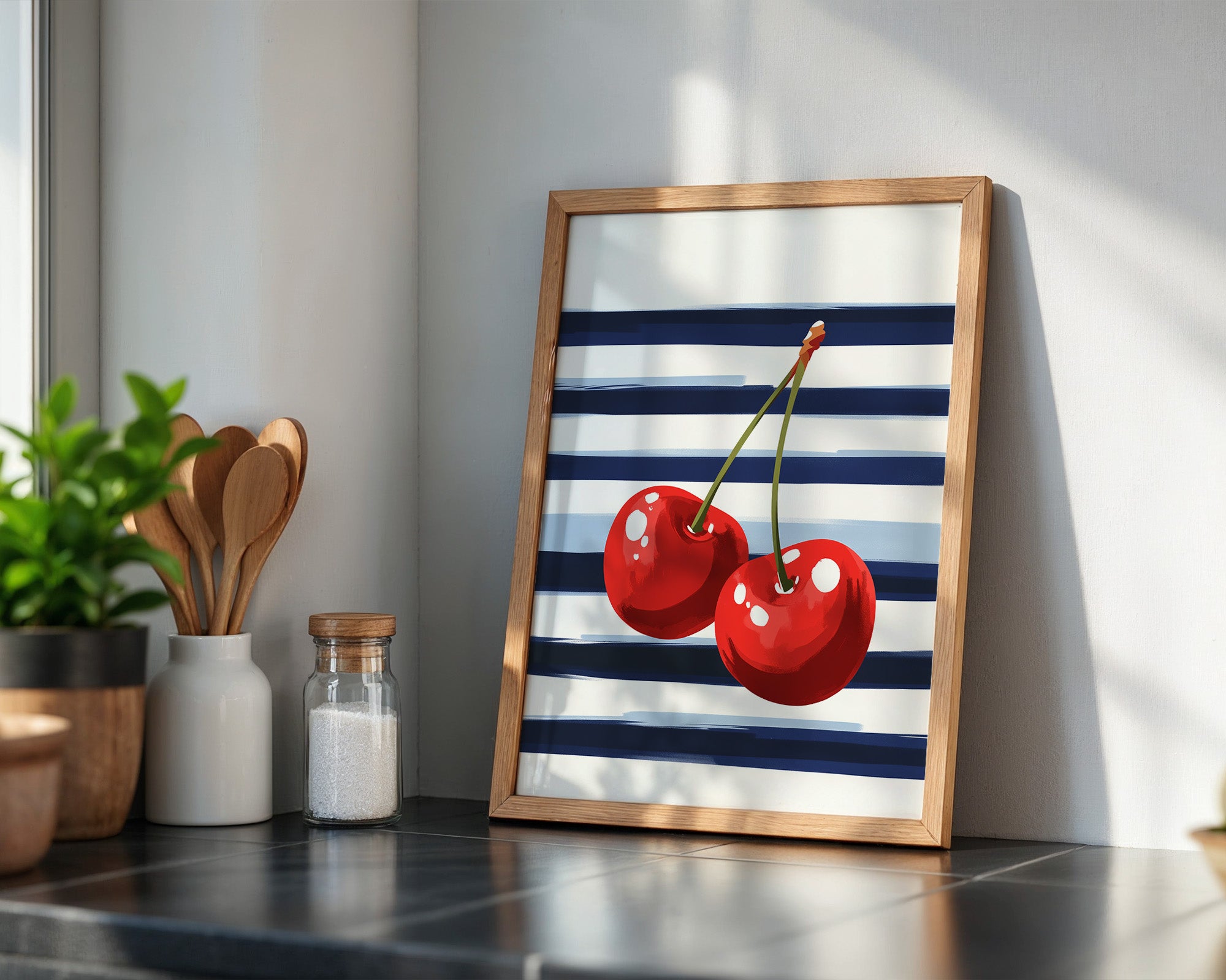 Kirschen Streifen Grafik