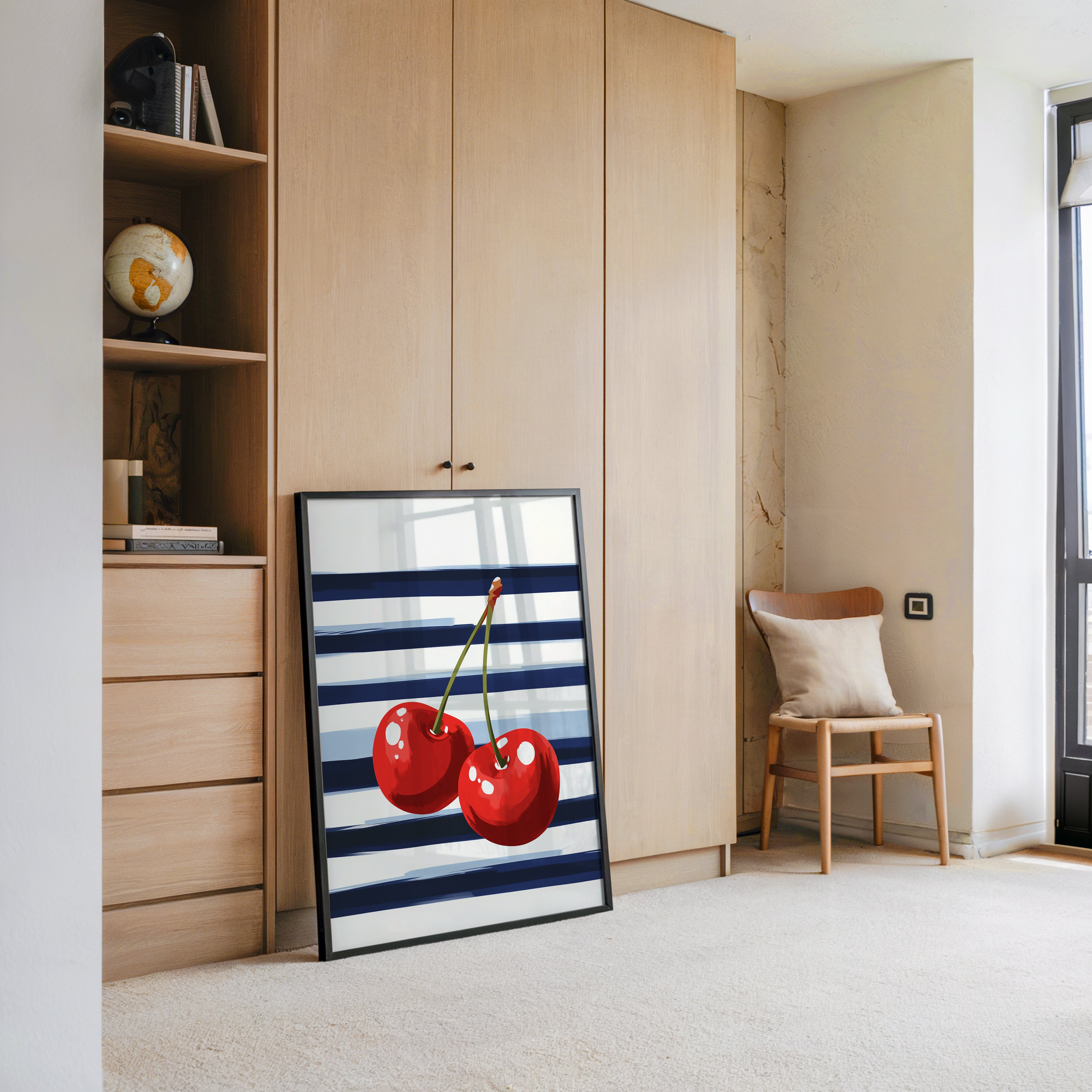 Kirschen Streifen Grafik