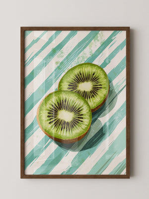Kiwi Scheiben Streifenmuster