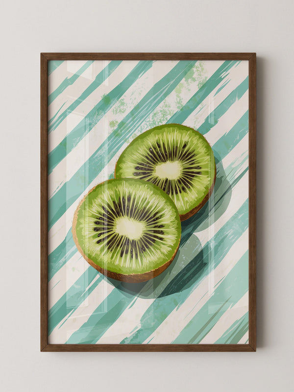 Kiwi Scheiben Streifenmuster