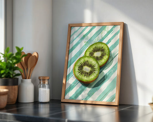 Kiwi Scheiben Streifenmuster