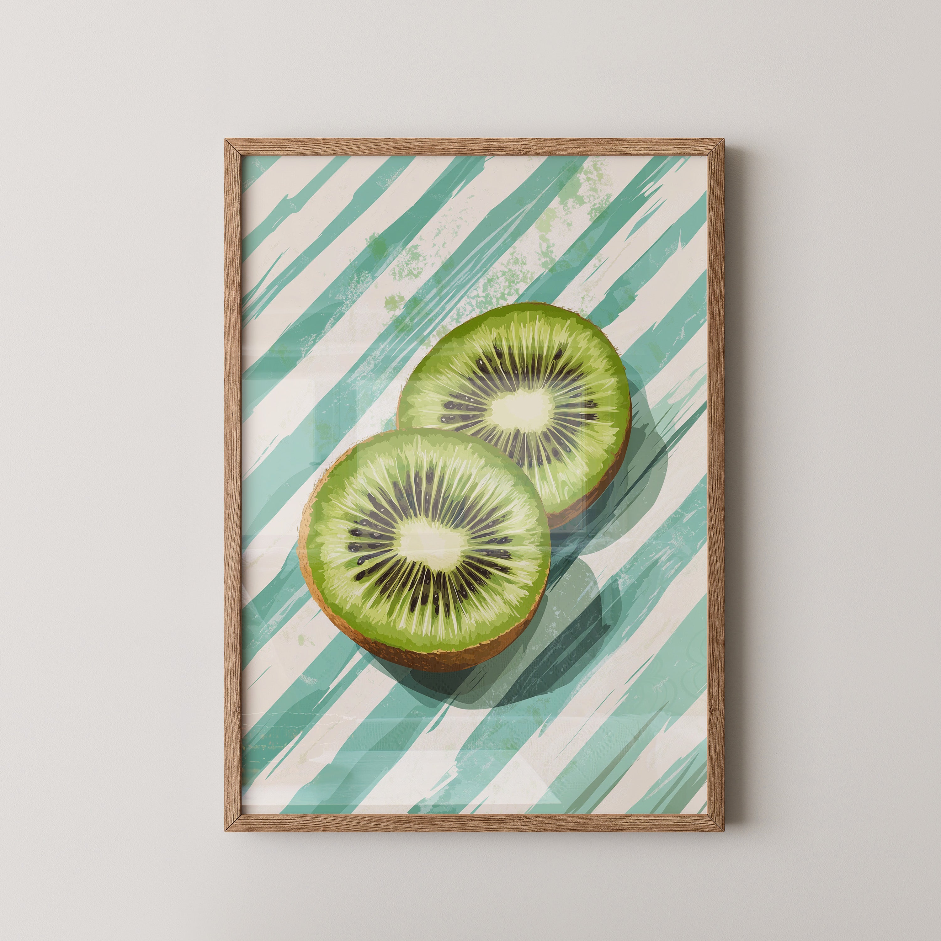 Kiwi Scheiben Streifenmuster