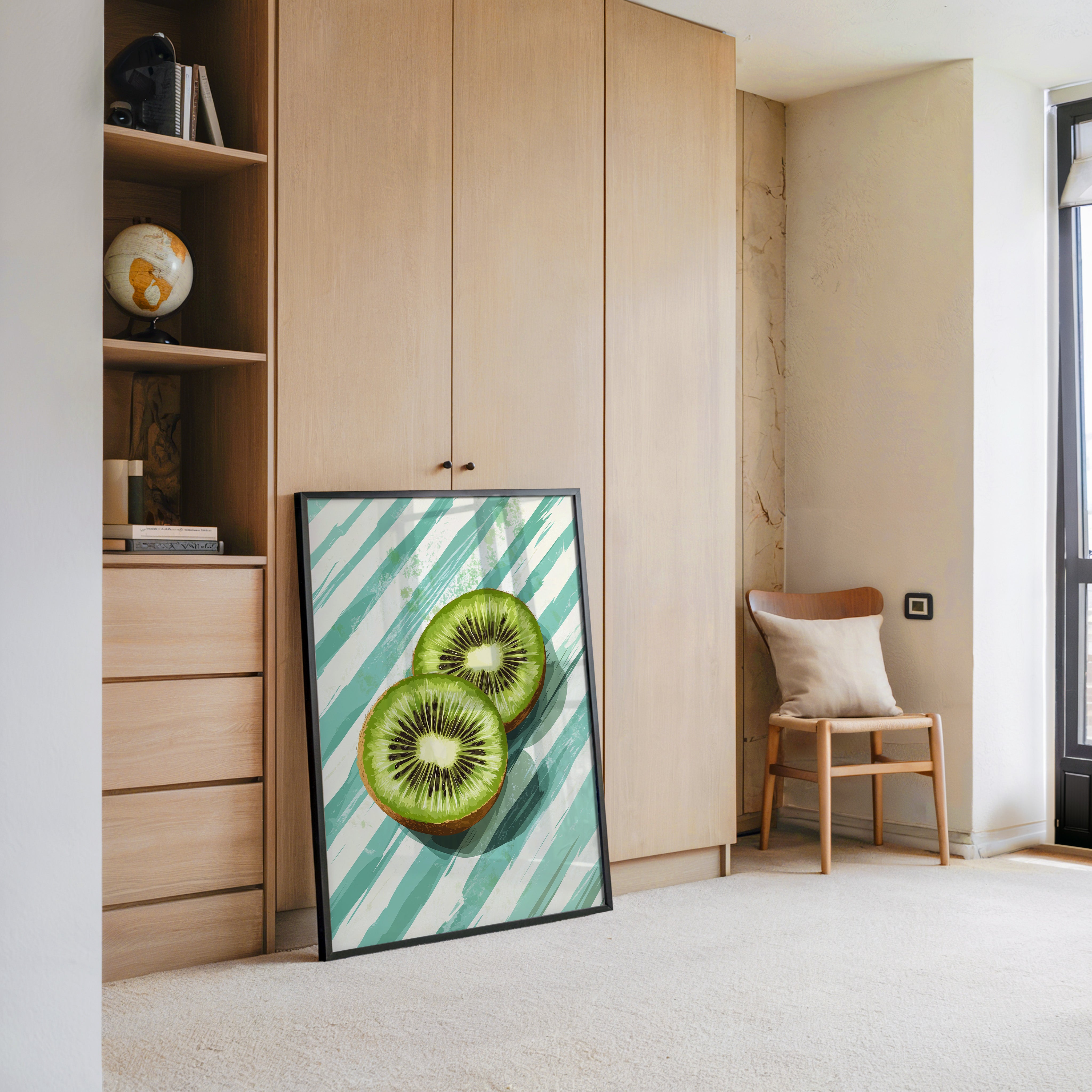 Kiwi Scheiben Streifenmuster