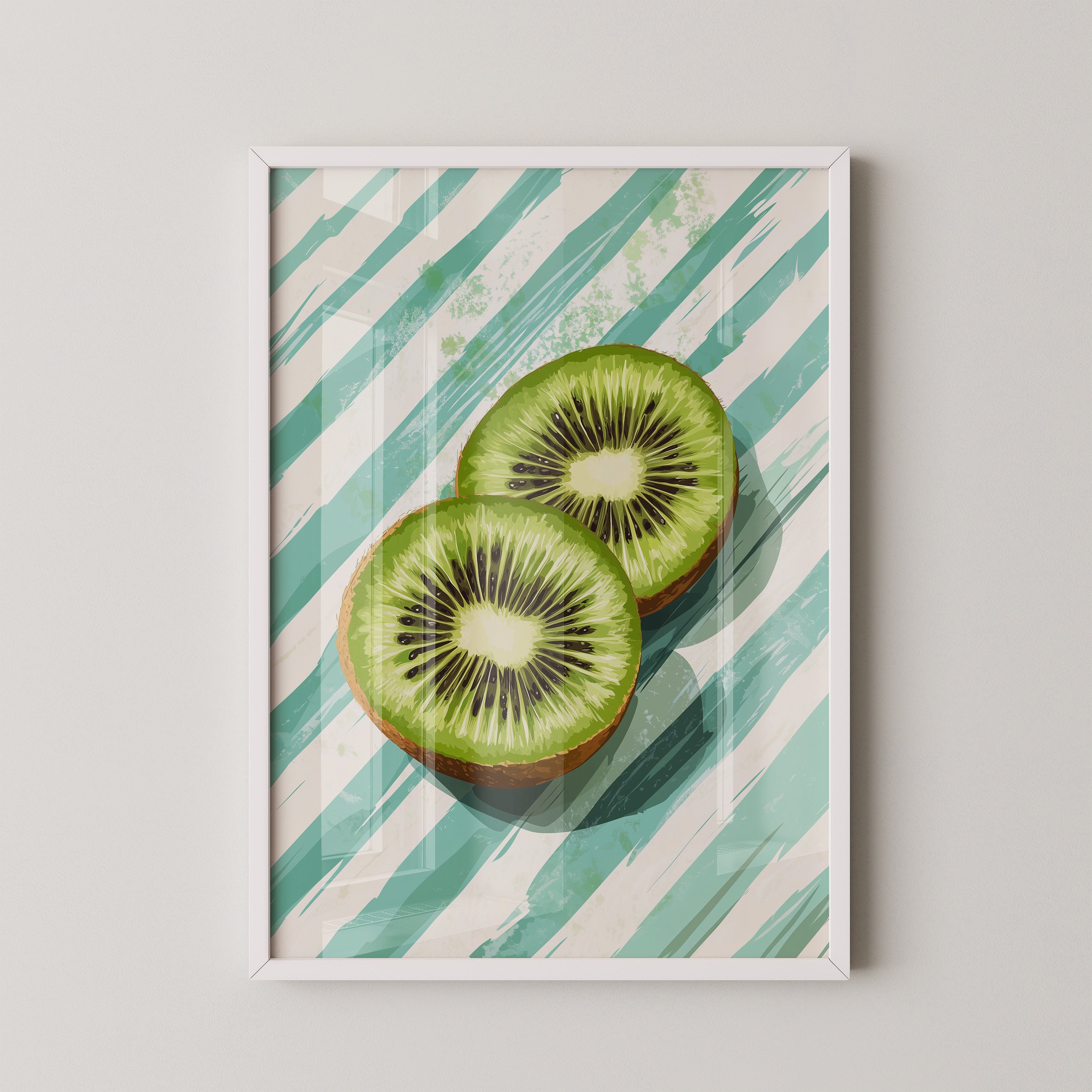 Kiwi Scheiben Streifenmuster