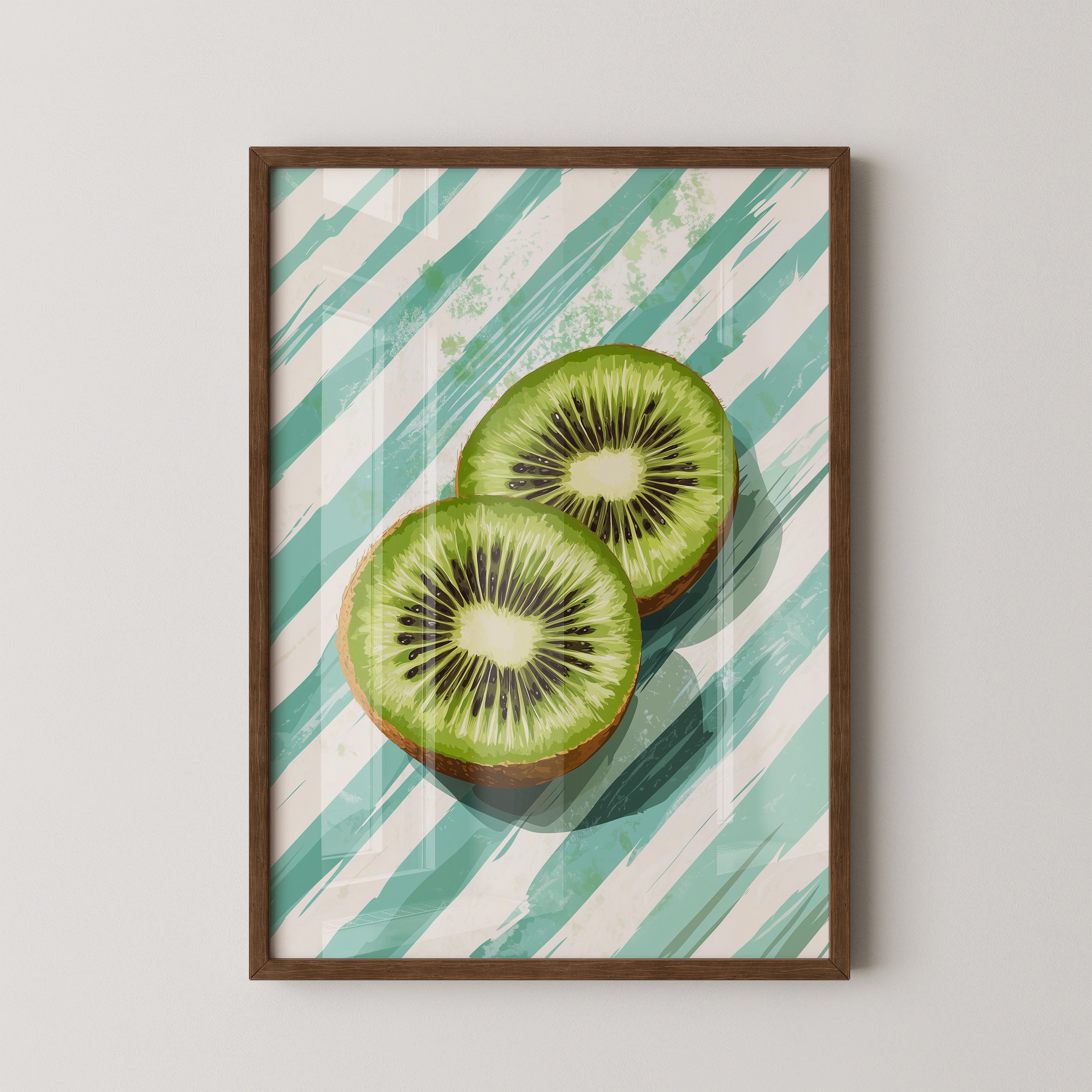 Kiwi Scheiben Streifenmuster