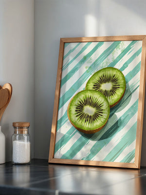 Kiwi Scheiben Streifenmuster