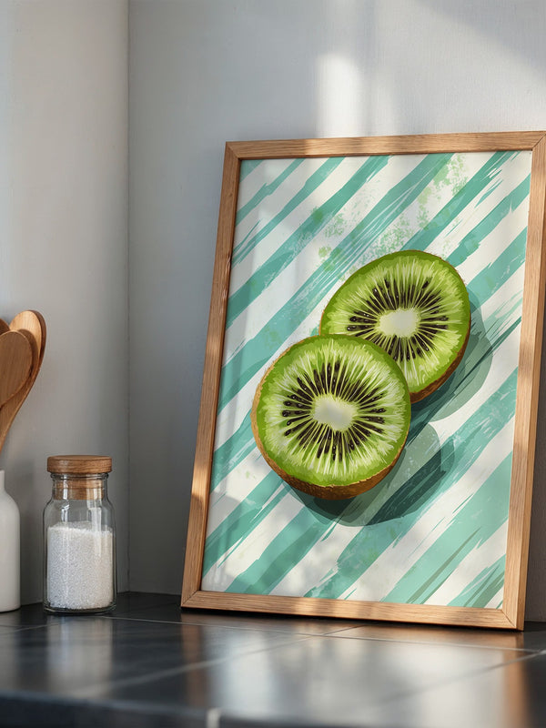 Kiwi Scheiben Streifenmuster