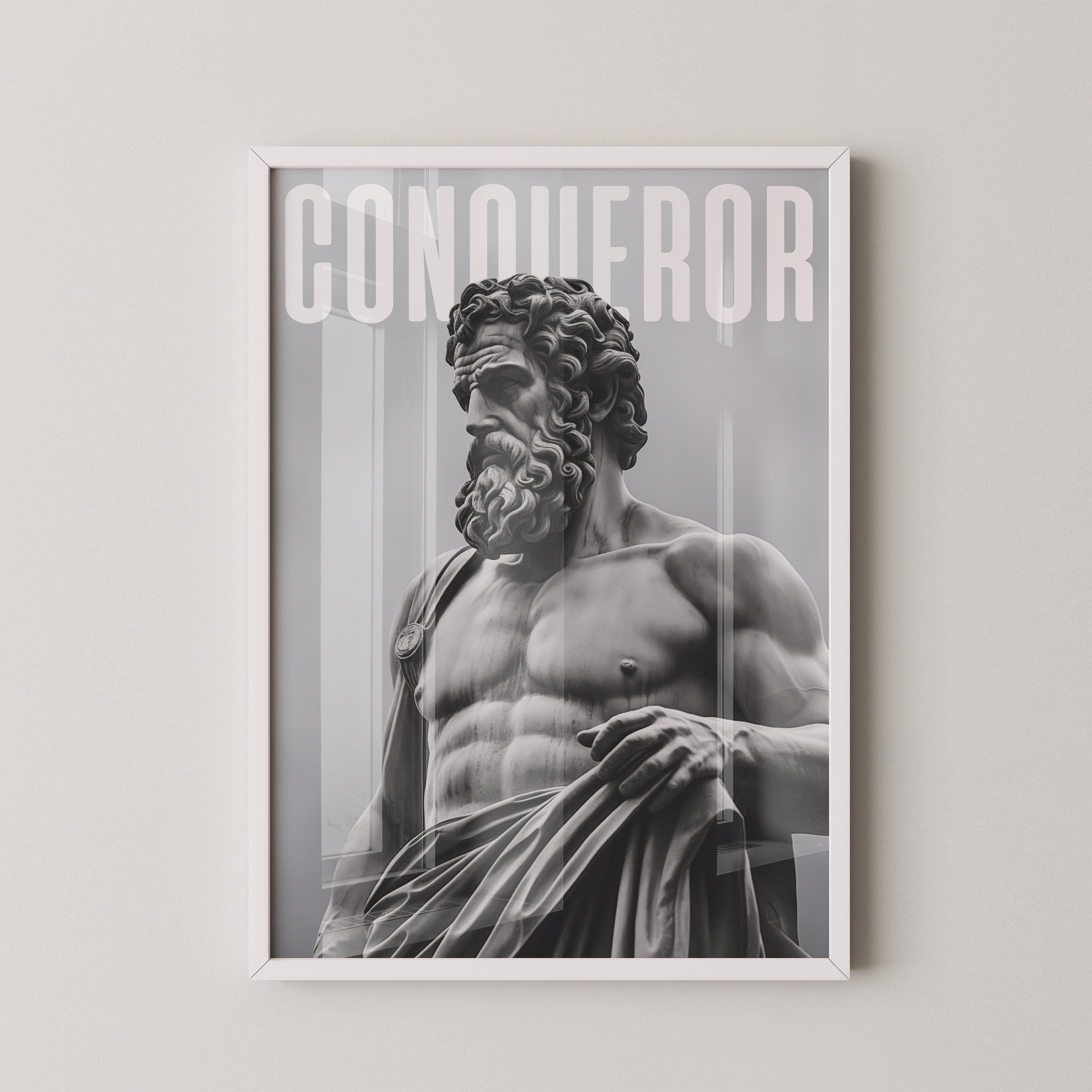 Statue Muskel Marmor Grau