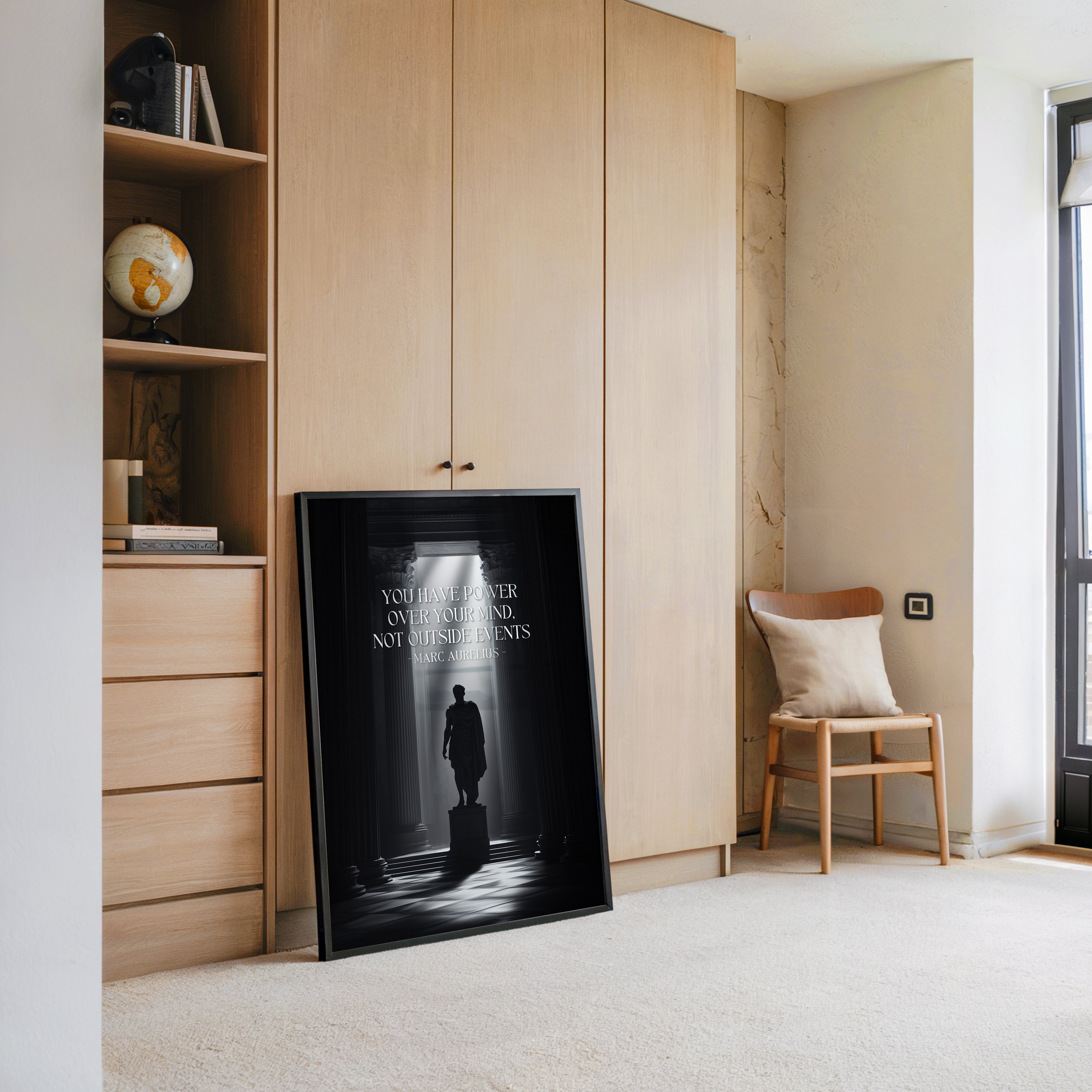 Statue Tempel Lichtstrahlen