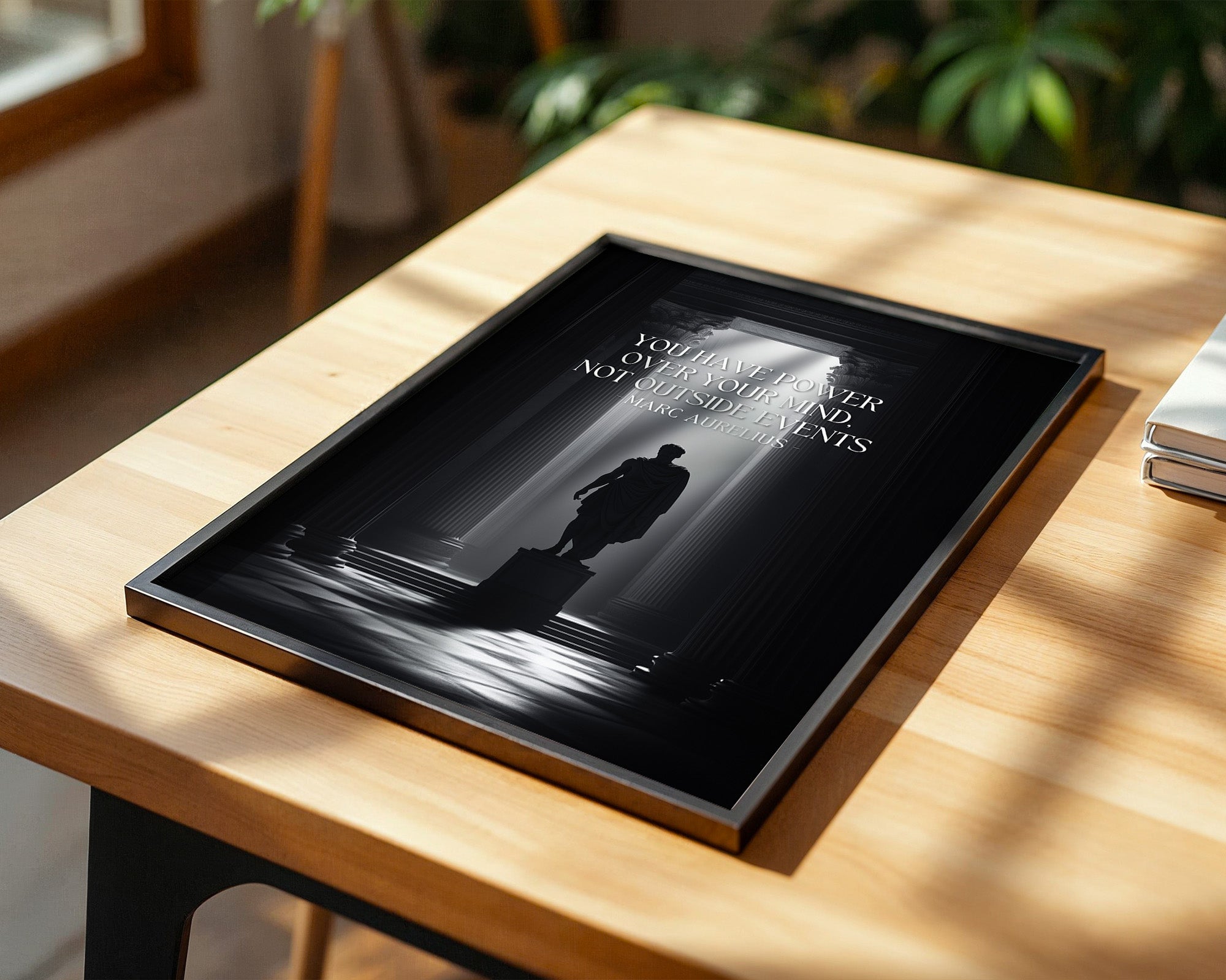 Statue Tempel Lichtstrahlen