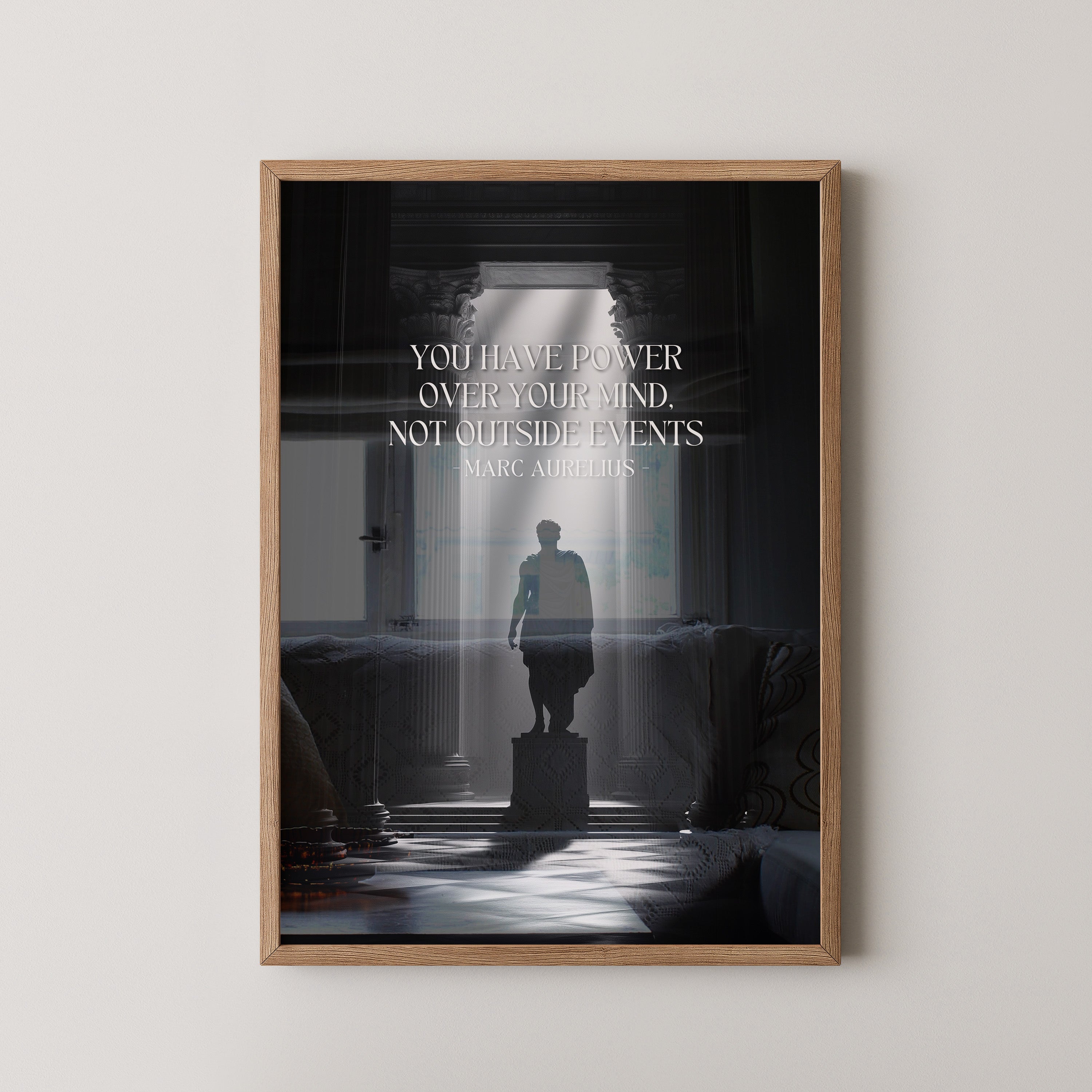 Statue Tempel Lichtstrahlen