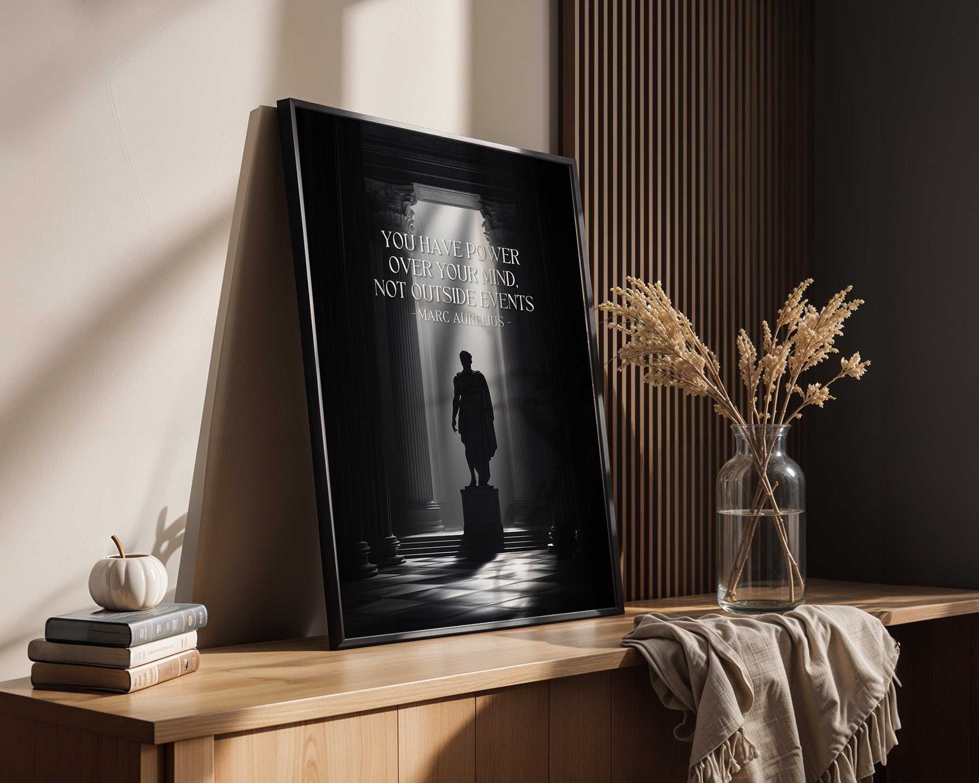 Statue Tempel Lichtstrahlen