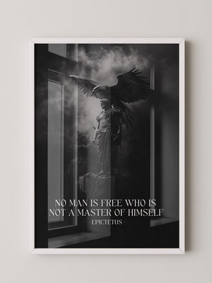 Statue Adler Schwarzweiß