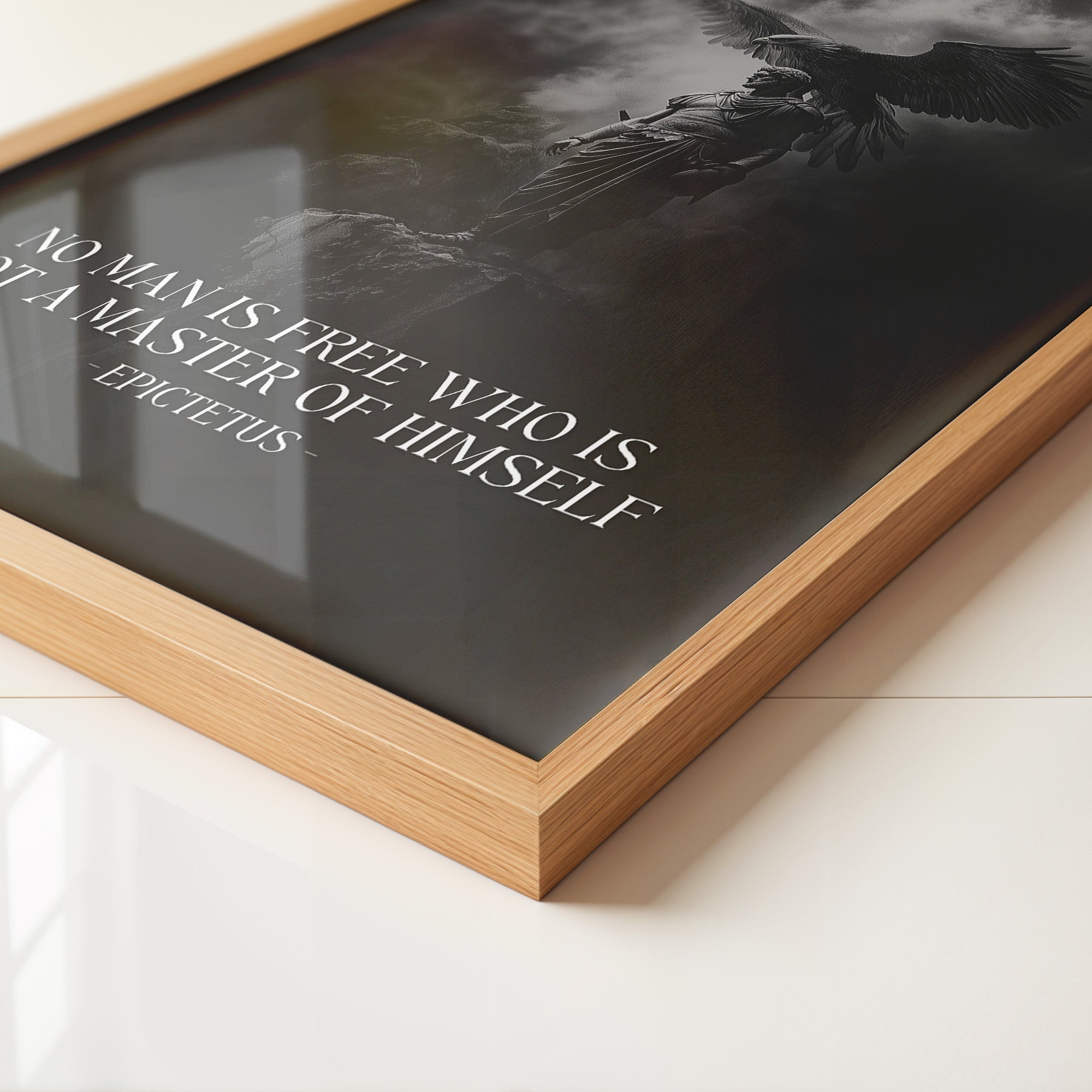 Statue Adler Schwarzweiß