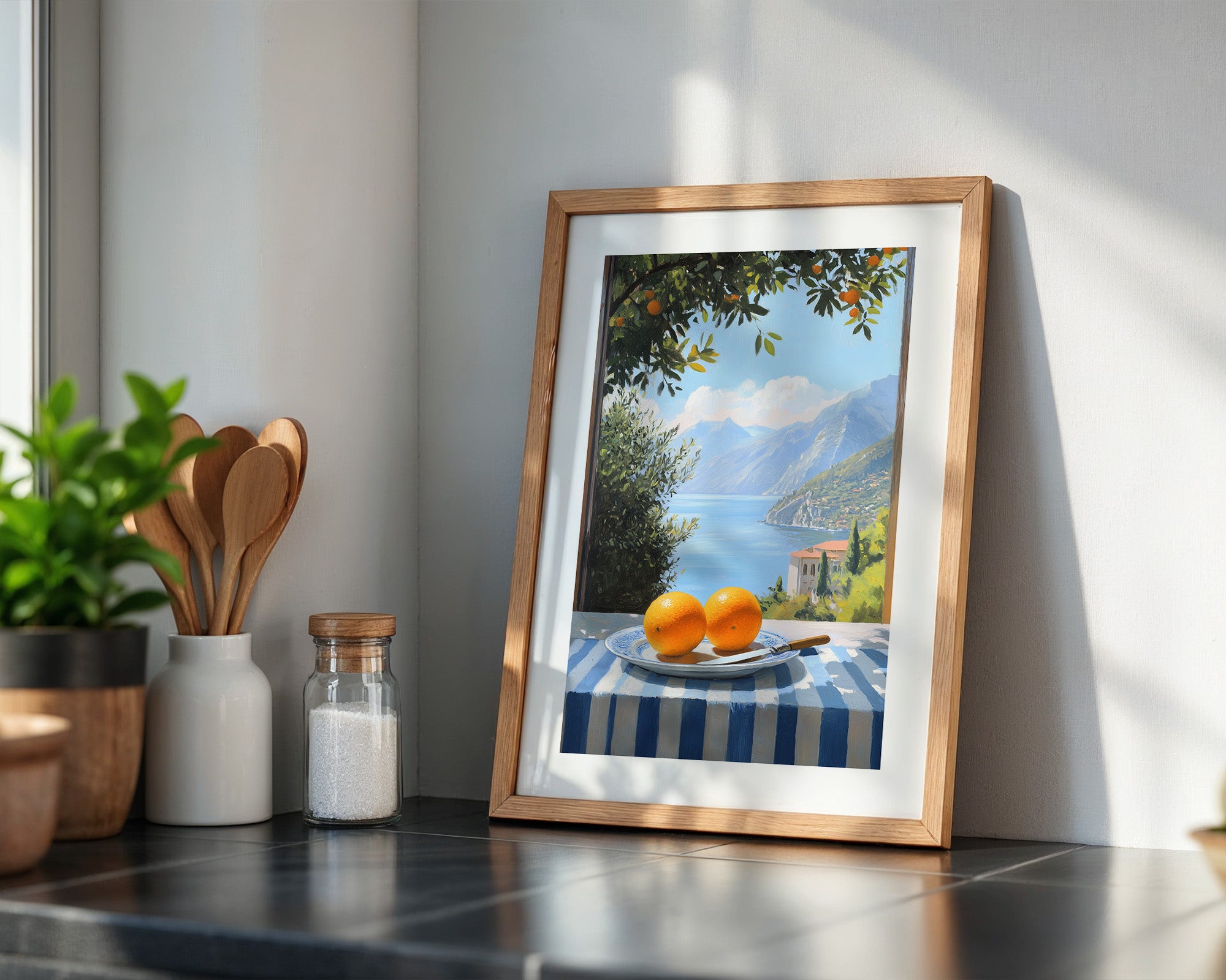 Orangen See Blick Kulisse