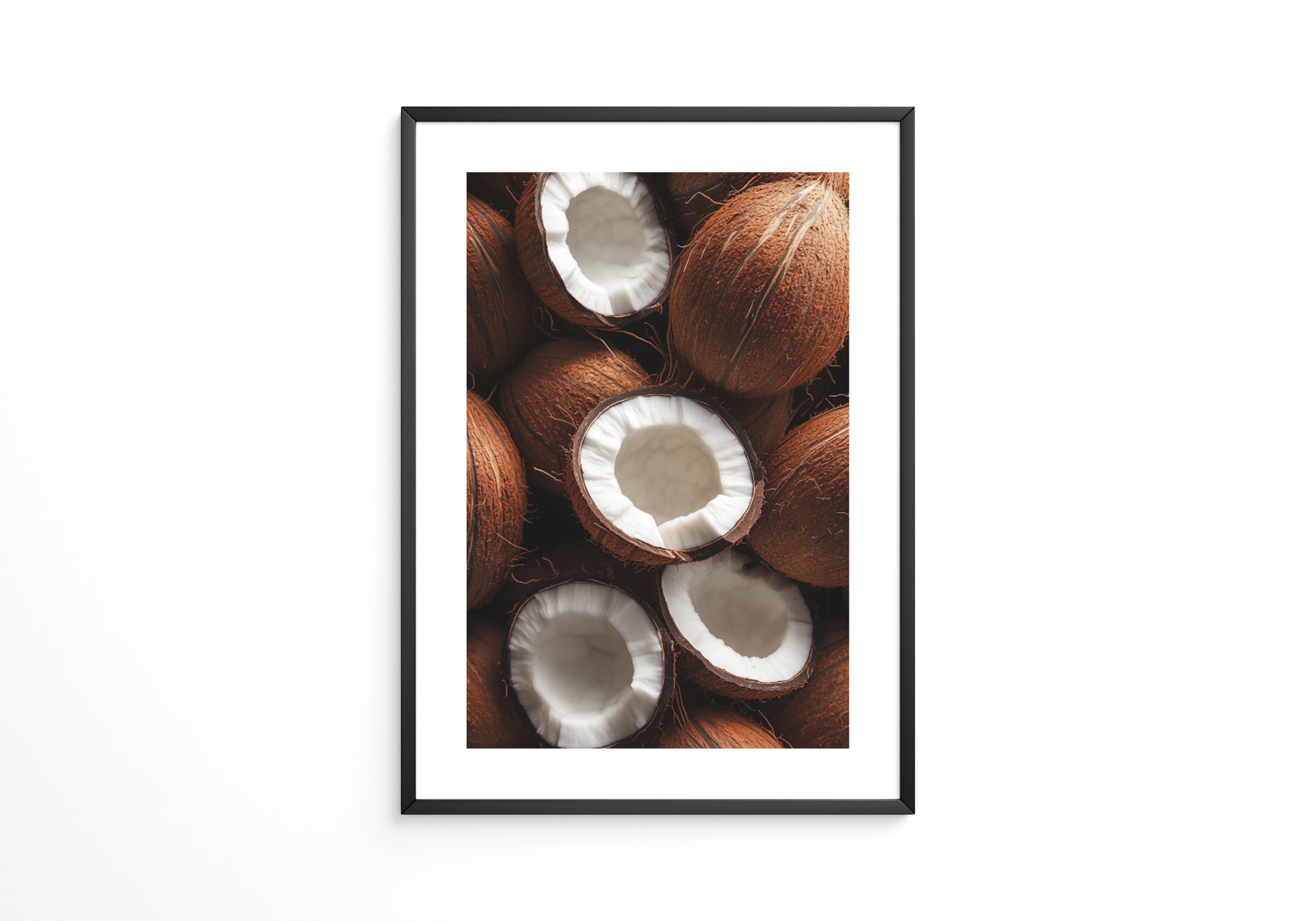 Kokosnuss Hälften Detailansicht