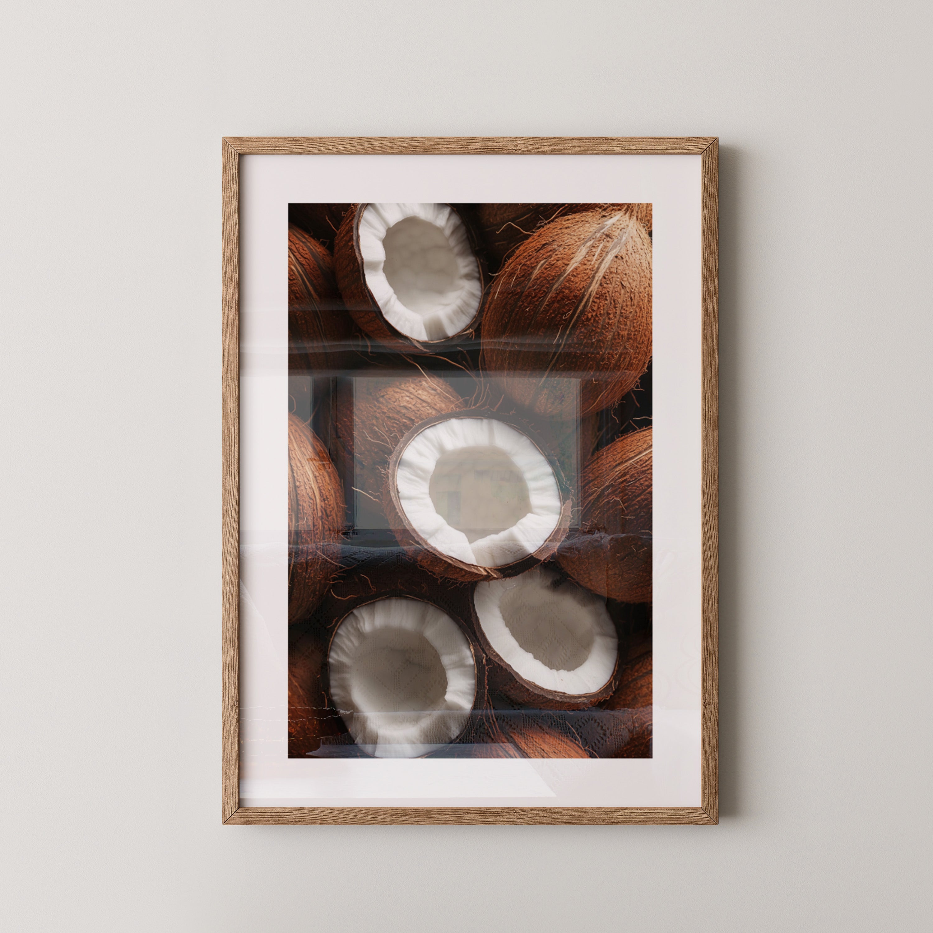 Kokosnuss Hälften Detailansicht