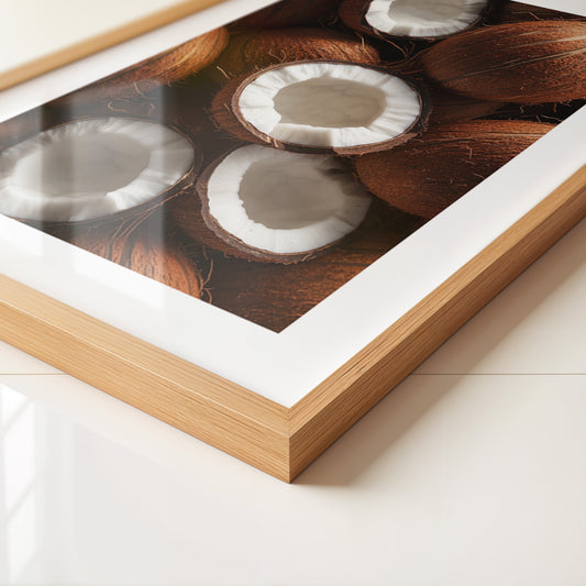 Kokosnuss Hälften Detailansicht