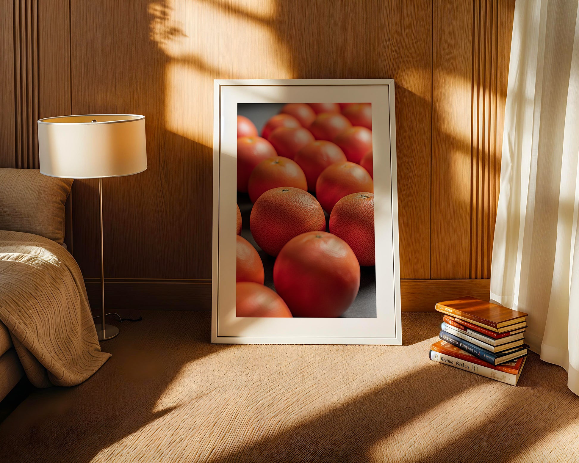 Grapefruits Nahaufnahme Farbspiel