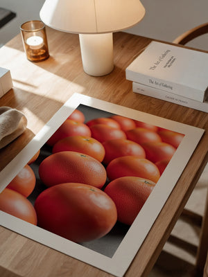 Grapefruits Nahaufnahme Farbspiel