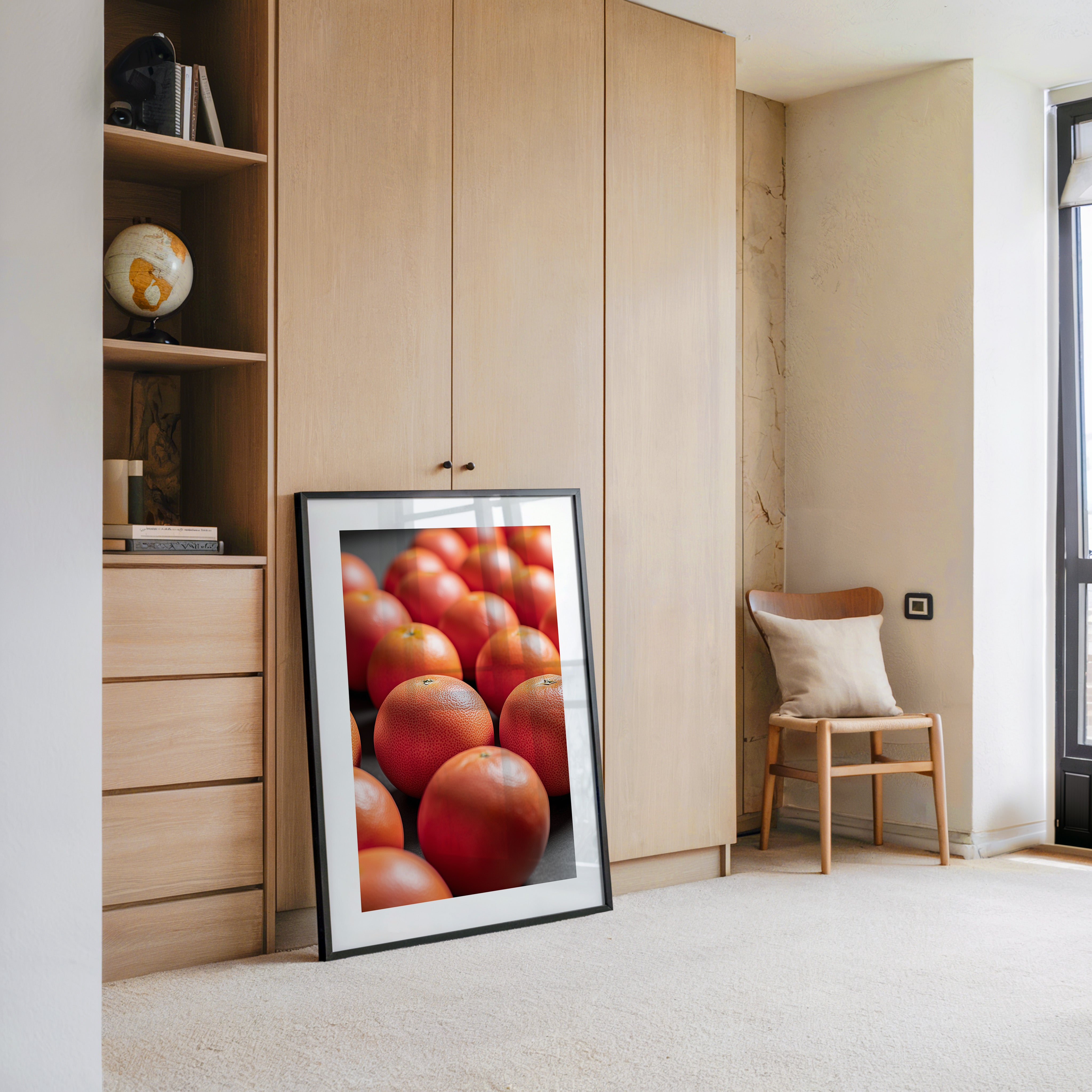 Grapefruits Nahaufnahme Farbspiel