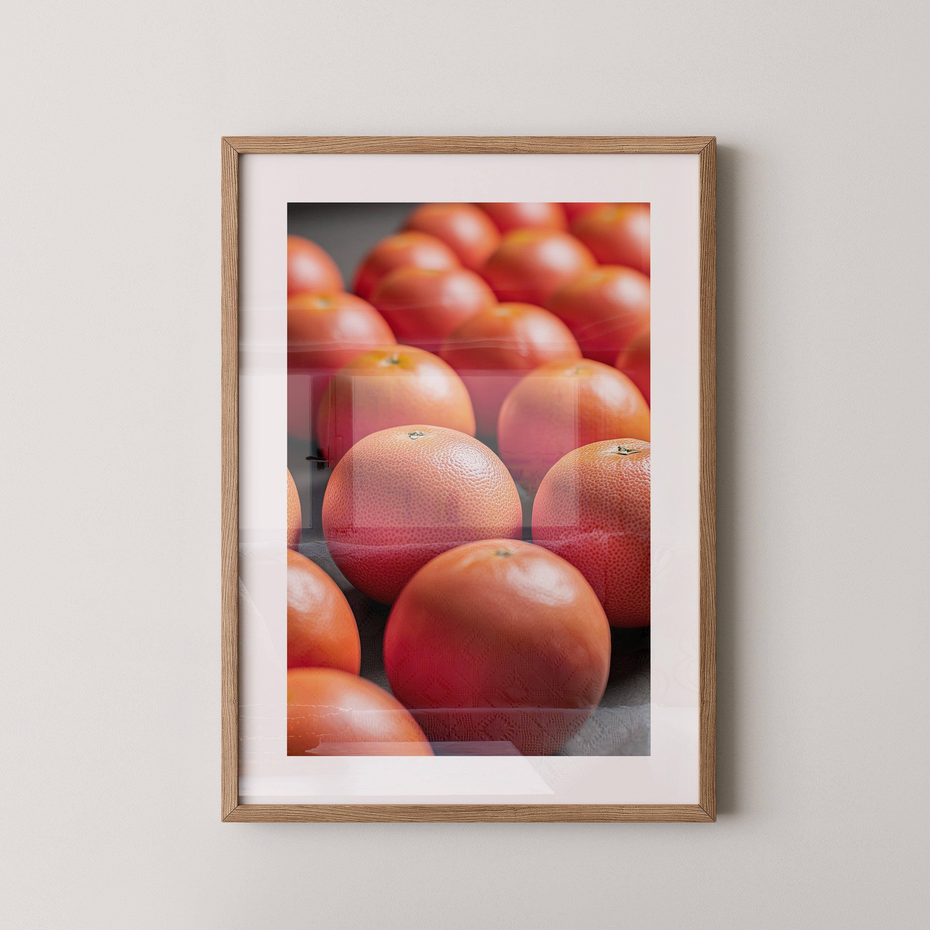 Grapefruits Nahaufnahme Farbspiel