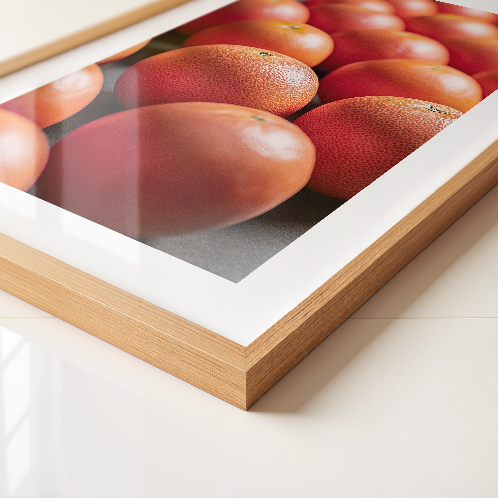 Grapefruits Nahaufnahme Farbspiel