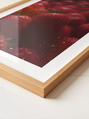 Erdbeeren Nahaufnahme glänzend