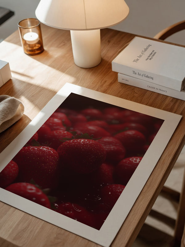 Erdbeeren Nahaufnahme glänzend